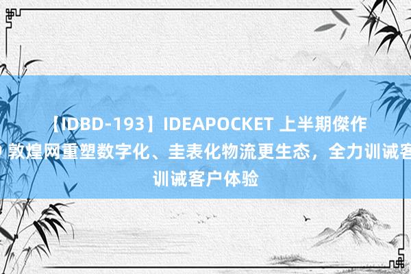 【IDBD-193】IDEAPOCKET 上半期傑作集2009 敦煌网重塑数字化、圭表化物流更生态，全力训诫客户体验