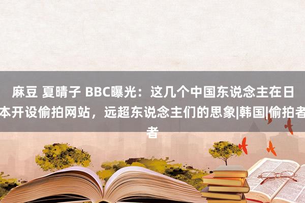 麻豆 夏晴子 BBC曝光：这几个中国东说念主在日本开设偷拍网站，远超东说念主们的思象|韩国|偷拍者